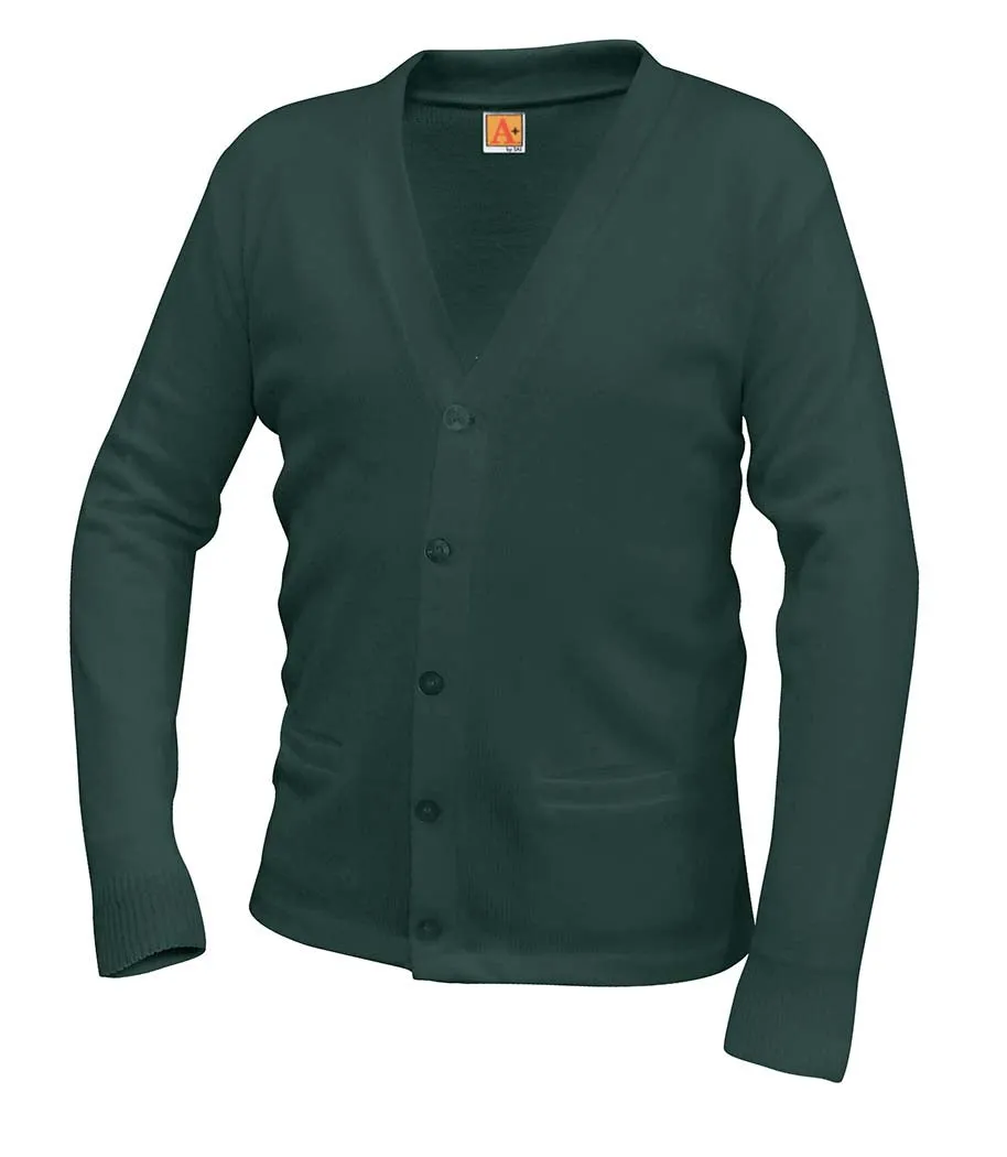 V-Neck Cardigan - Green