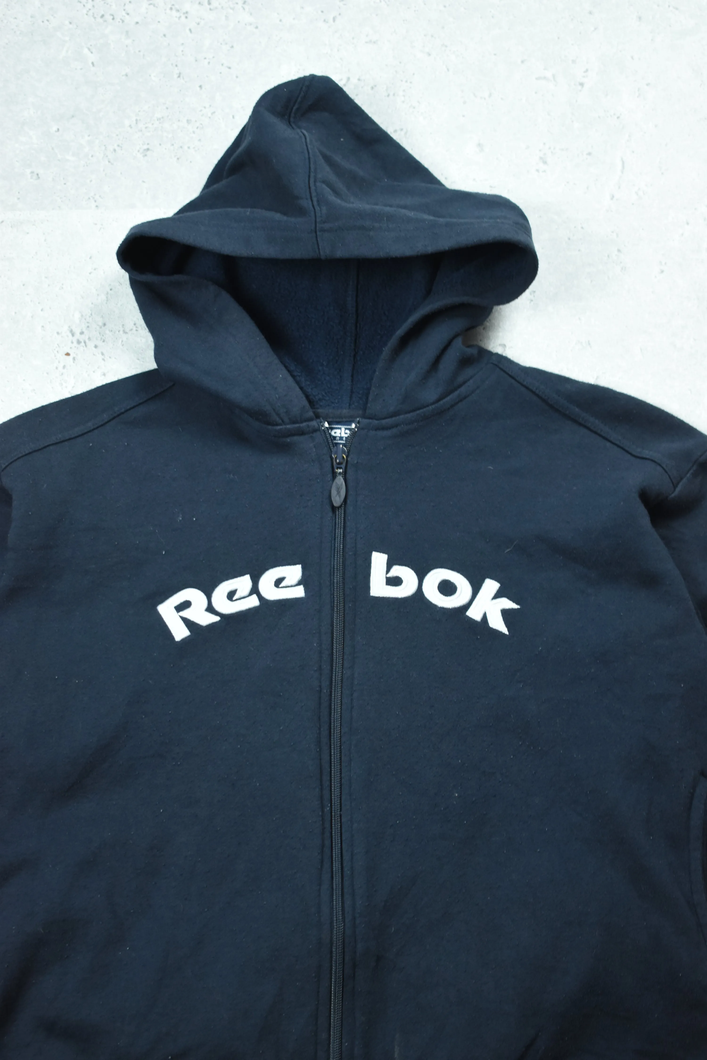 Vintage Reebok Embroidered Full Zip Hoodie Women's Small