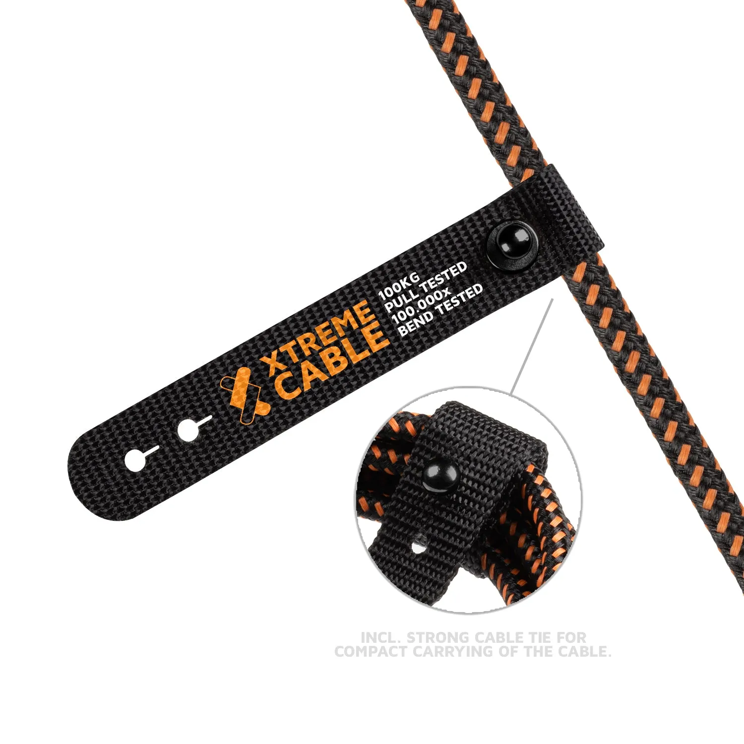 Xtreme USB auf Lightning Kabel - 1.5 Meter - Schwarz/Orange